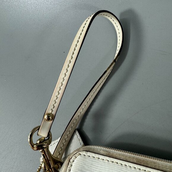 Coach White Leather Wristlet - Picture 8 of 14